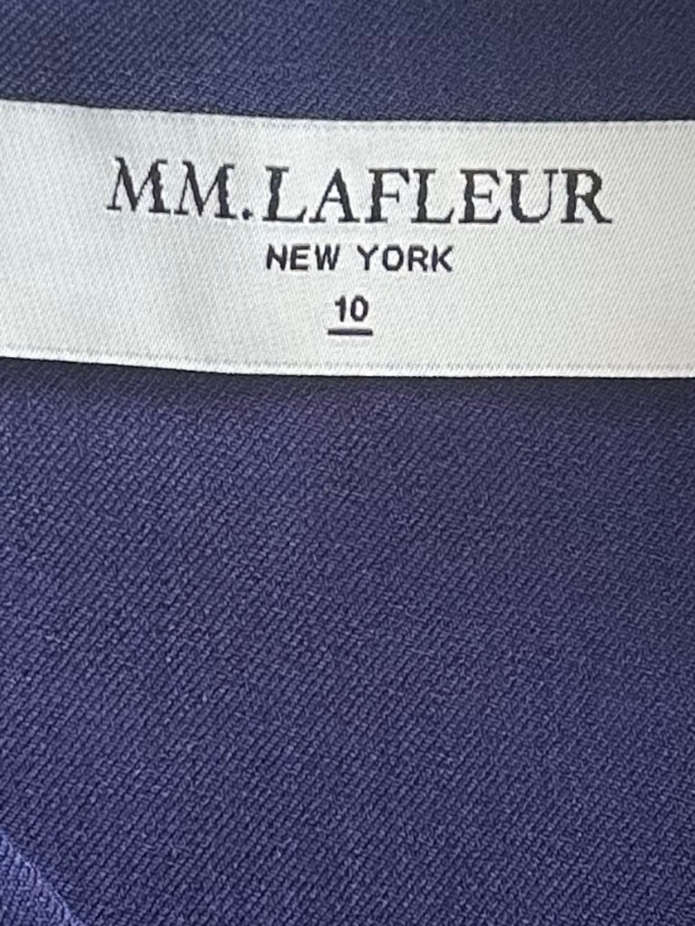 MM Lafleur Annie A-Line Sheath Dress Navy 10 Career Office Minimalist Classic - Picture 7 of 13